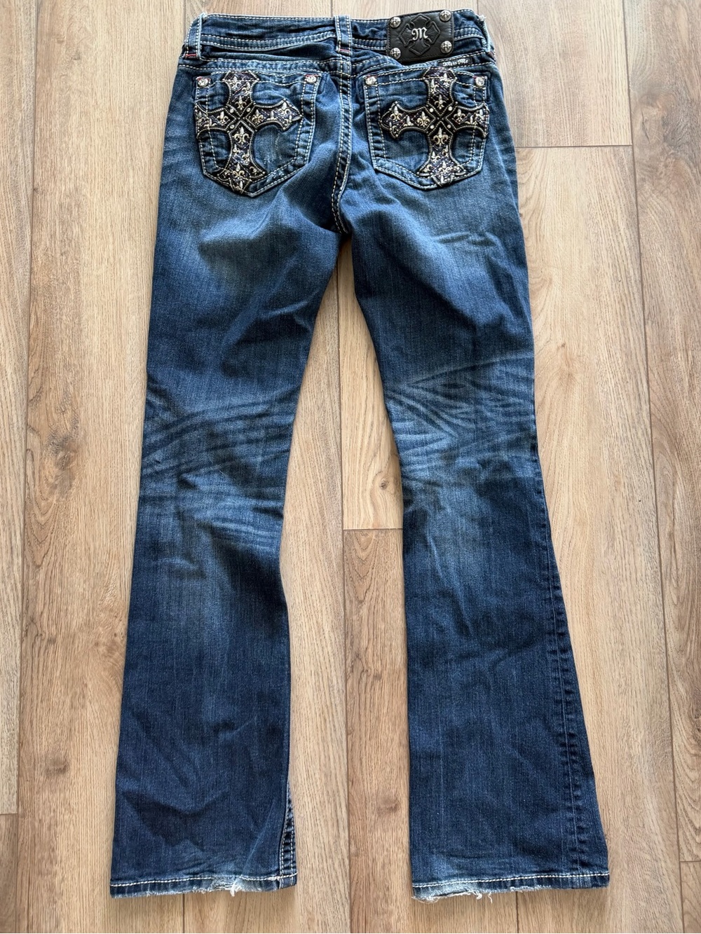 Miss Me Size 27 Cross Embellished Bootcut Jeans